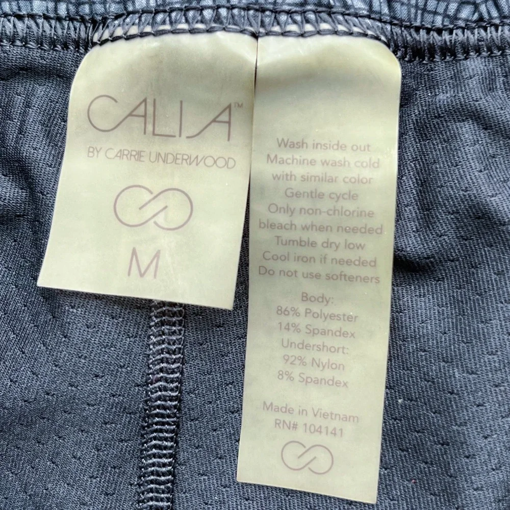 CALIA Athletic‎ Skort Skirt Grey Black Grid Pickleball Golf Womens Medium